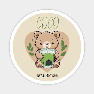 COCO BEAR MATCHA Magnet